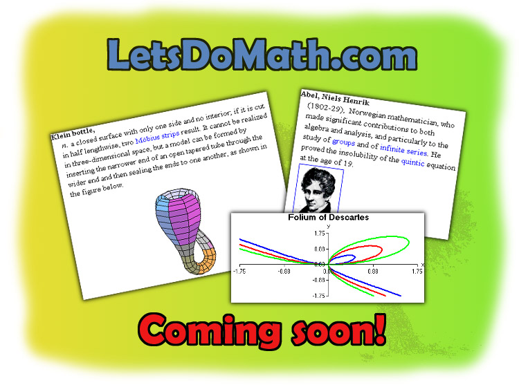 LetsDoMath.com - Coming soon!