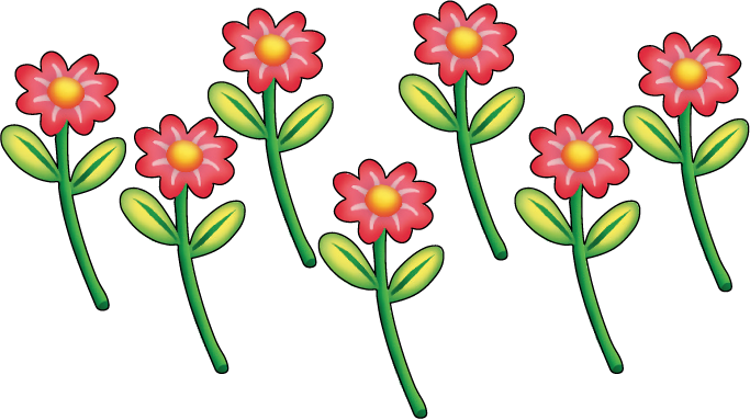 7 flowers.