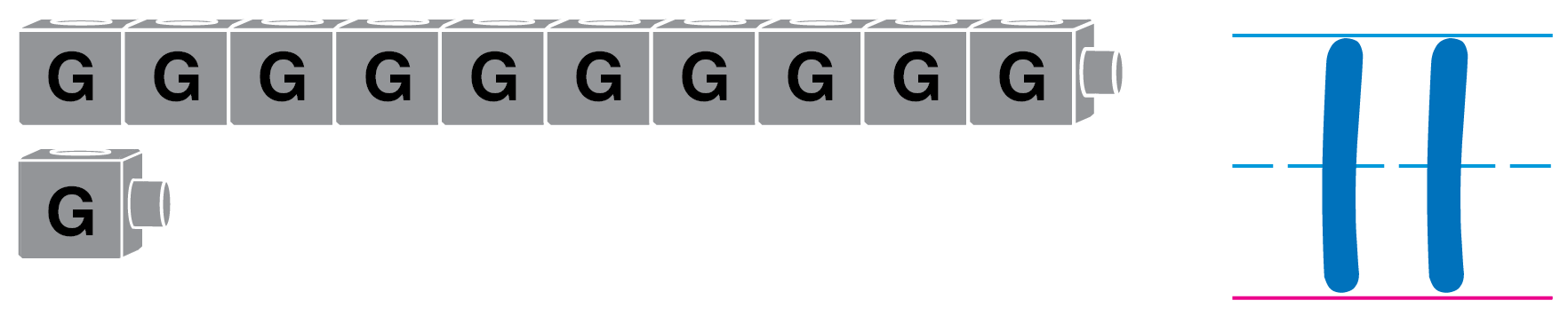 A train of 10 cubes and 1 more cube. The number 11 is written.